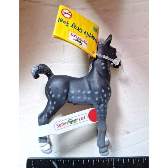 Safari Ltd Dapple Grey Arabian Foal Figure 3" W Tag 2307-29 Retired 1997 Vintage - Picture 7 of 12